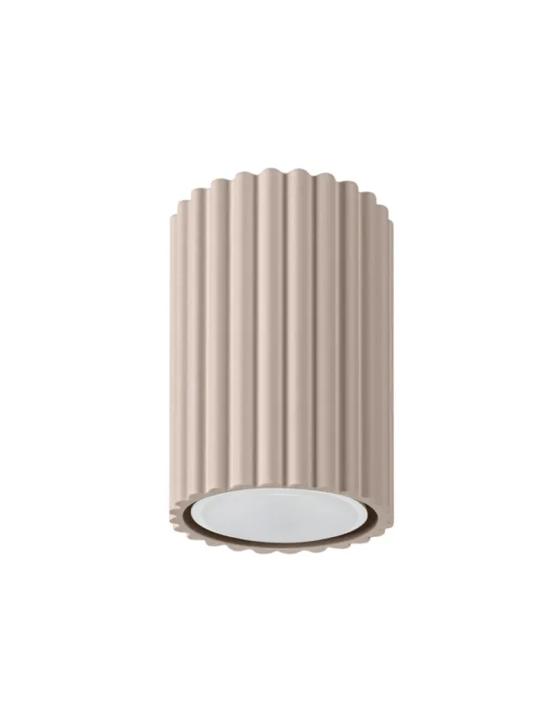 Tani Lampa spot ryflowana tuba Karbon 6,5cm H10cm taupe Sollux