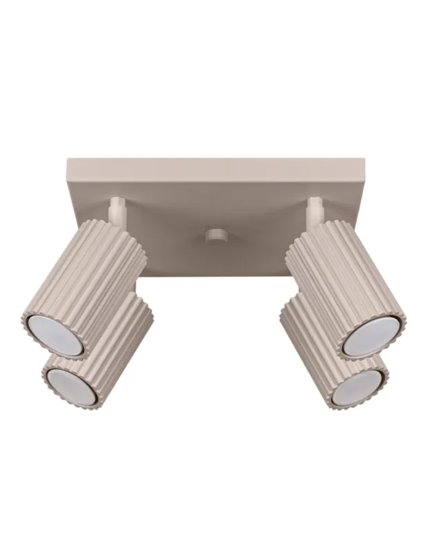 Reflektor ryflowany 6 punktowy Karbon Square taupe Sollux Oferta limitowana