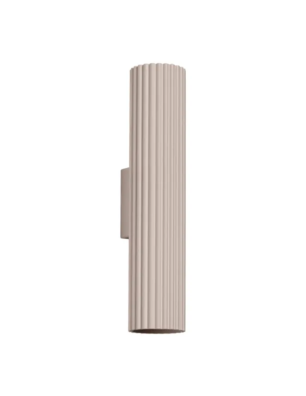 Kinkiet ryflowany góra-dół Karbon H30cm taupe Sollux Okazja