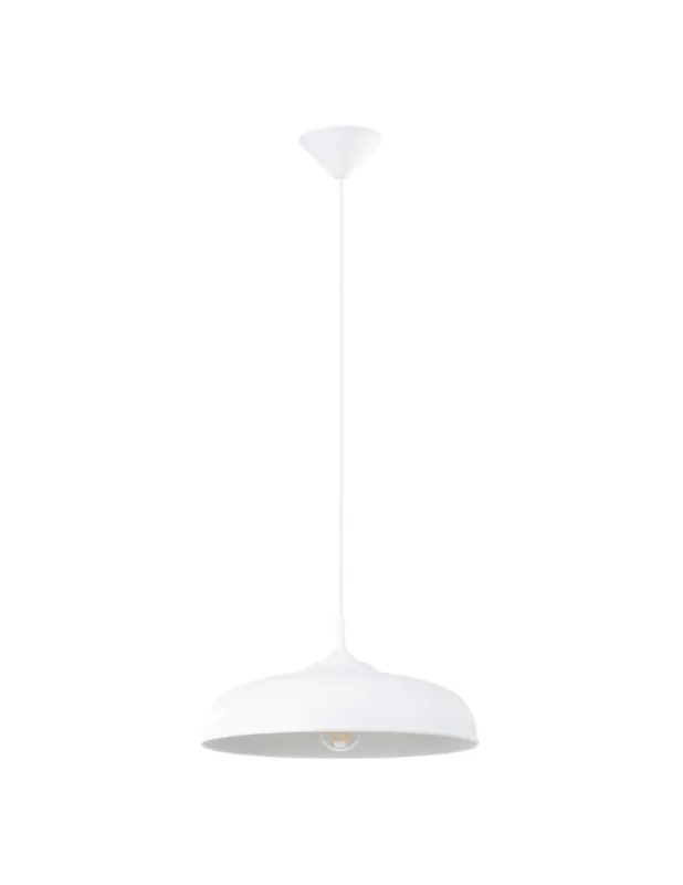 Lampa wisząca loft metalowa Gina 38cm biała Sollux Zniżka