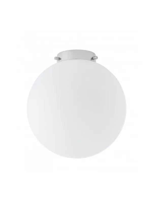 Plafon szklana kula Alur 30cm biały / chrom Kaspa Sprawdź teraz