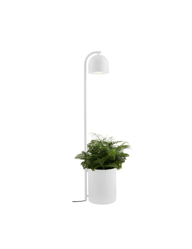 Lampa stojąca z pojemnikiem / doniczką na kwiaty Botanica 147cm biała Kaspa Taniej
