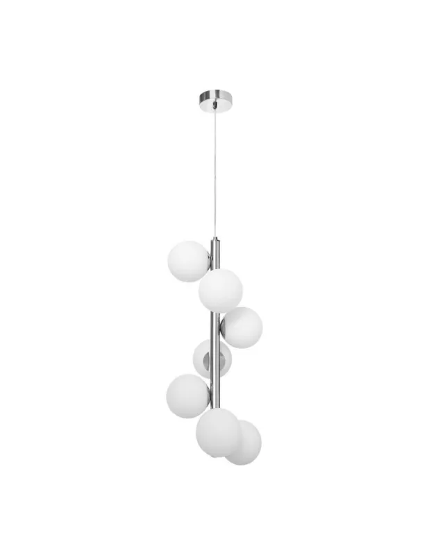 Zamów dziś Lampa wisząca szklane kule Cumulus Vertical VII 26cm biały / chrom Kaspa