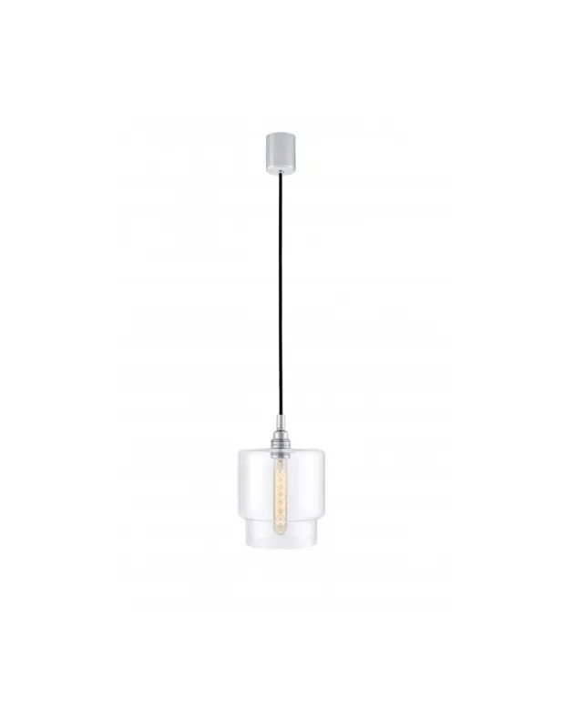 Premium Lampa wisząca szklana retro Longis IV 18cm przeźroczysta Kaspa