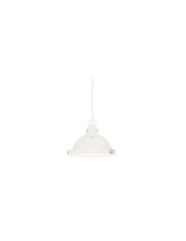 Łatwy zwrot Lampa wisząca vintage z łańcuchem Nautilius 38,5cm biała Kaspa