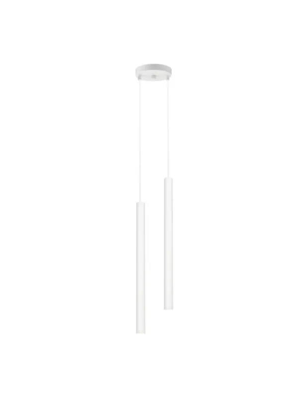 Lampa wisząca 2 tuby Roll LED 14cm biała Kaspa Okazja