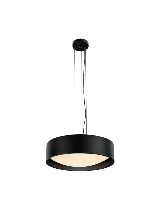 Popularny Lampa wisząca okrągła Vero 45cm czarna Kaspa