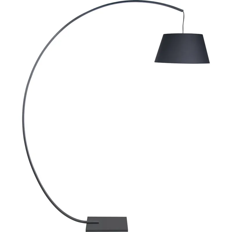 Lampa łukowa podłogowa z abażurem Celia czarna MaxLight Wysoka jakość
