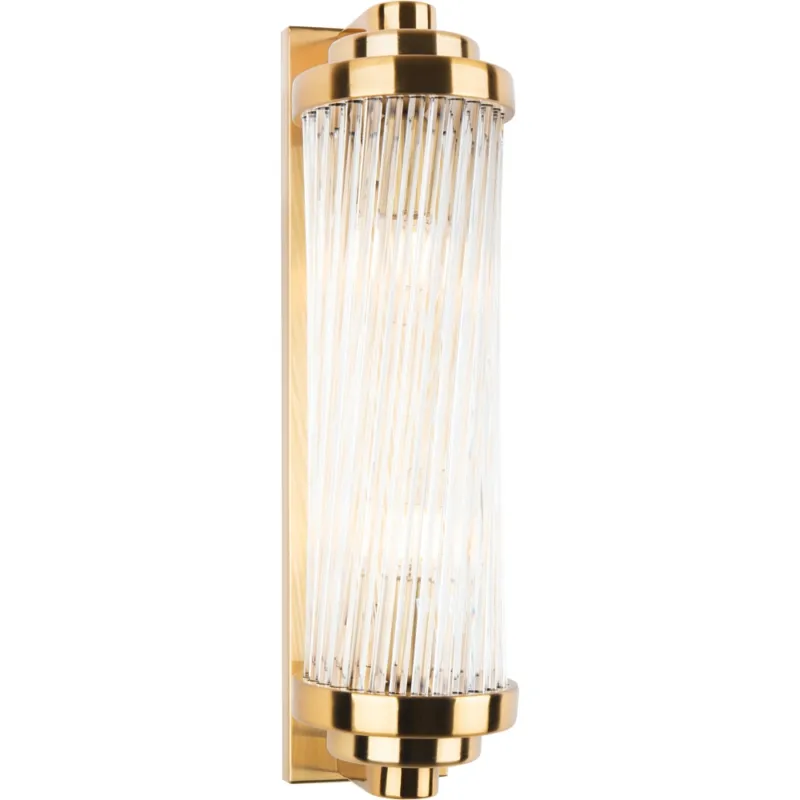Oferta czasowa Kinkiet szklany glamour Montreal mosiężny MaxLight