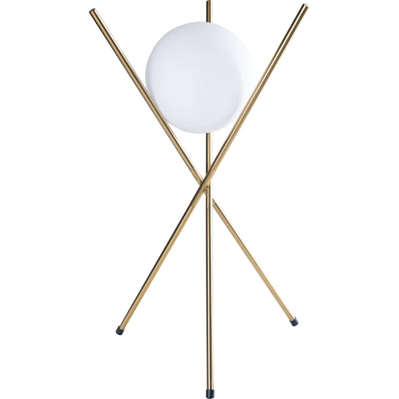 Lampa stołowa szklana kula glamour Xena biało-złota MaxLight Nowość