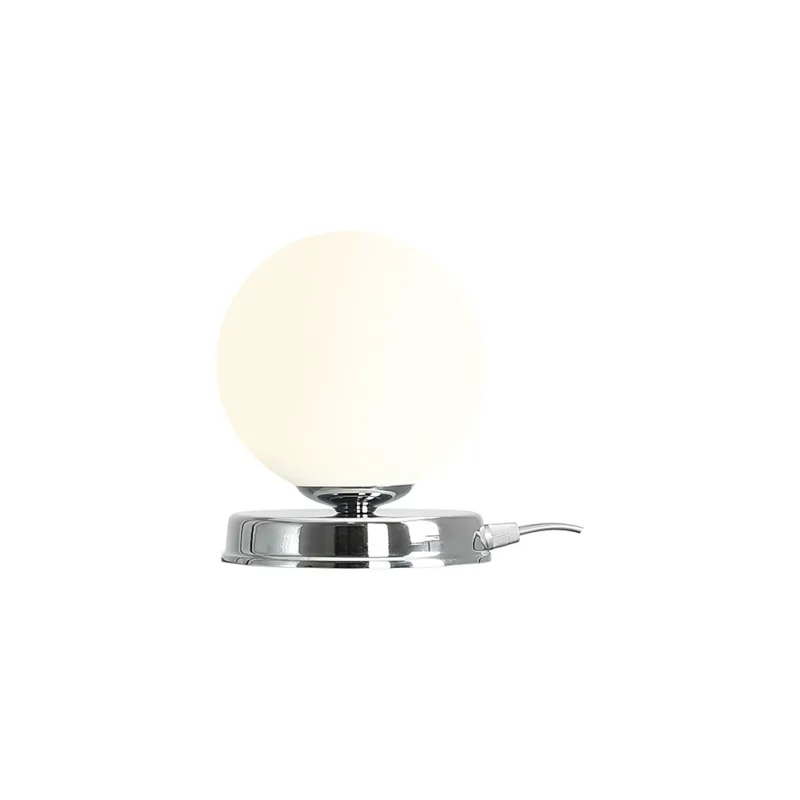 Lampa stołowa szklana kula Ball Chrome 14 biało-chromowana Aldex Hit cenowy