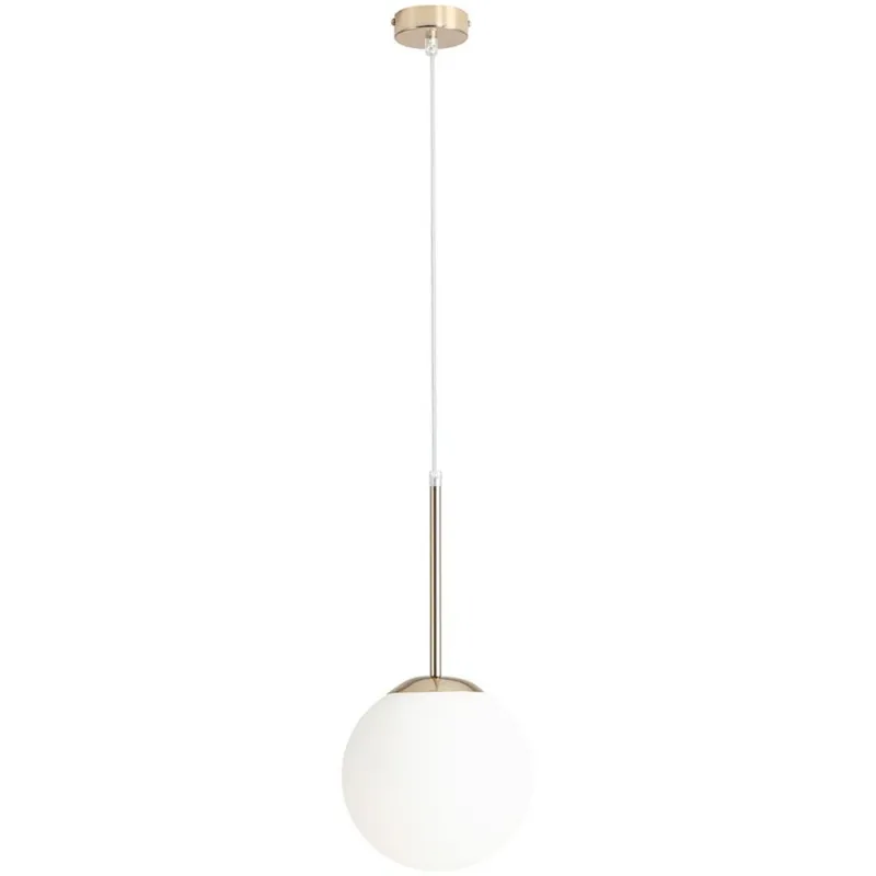 Lampa wisząca szklana kula Bosso Mini 20 biało-złota Aldex Sprawdź teraz