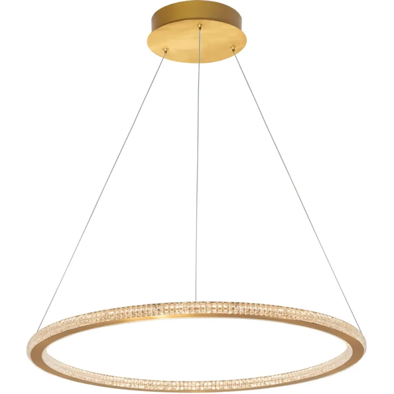Łatwy zwrot Lampa wisząca okrągła Nolion 60 LED mosiądz/złoty
