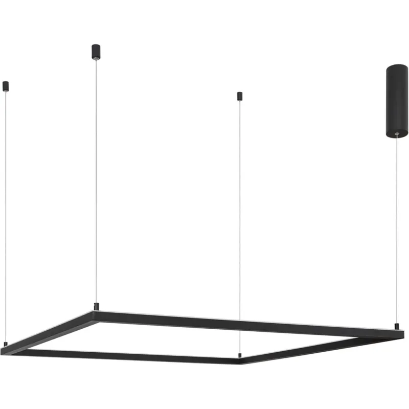 Lampa wisząca kwadratowa Natan 100 LED czarny piaskowy Wyprzedaż