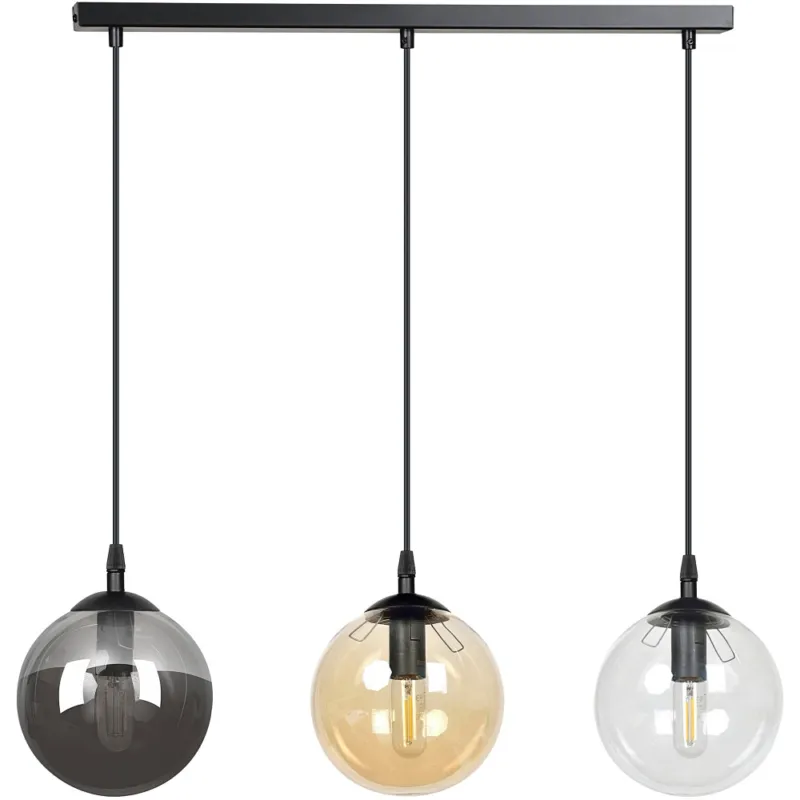 Lampa wisząca szklane kule Cosmo III czarny/multikolor Emibig Oferta limitowana