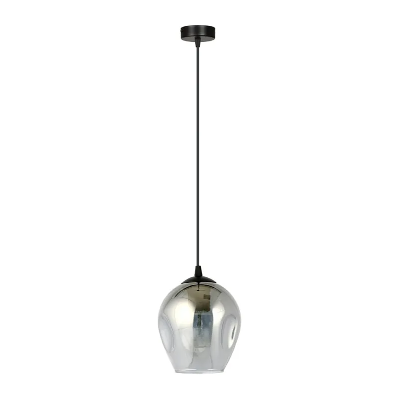 Niska cena Lampa wisząca szklana Istar 14 czarno-grafitowa Emibig