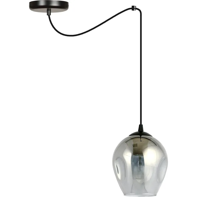 Lampa wisząca szklana "pająk" Level 14 czarno-grafitowa Emibig Promocja