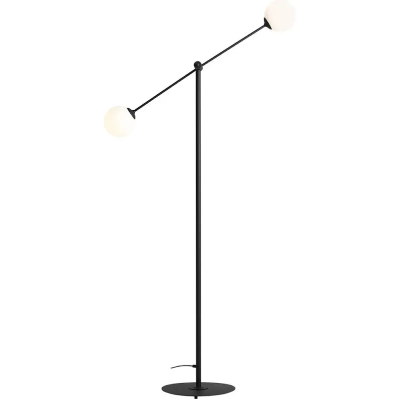 Lampa podłogowa szklane kule Ohio Black biało-czarna Aldex Oferta