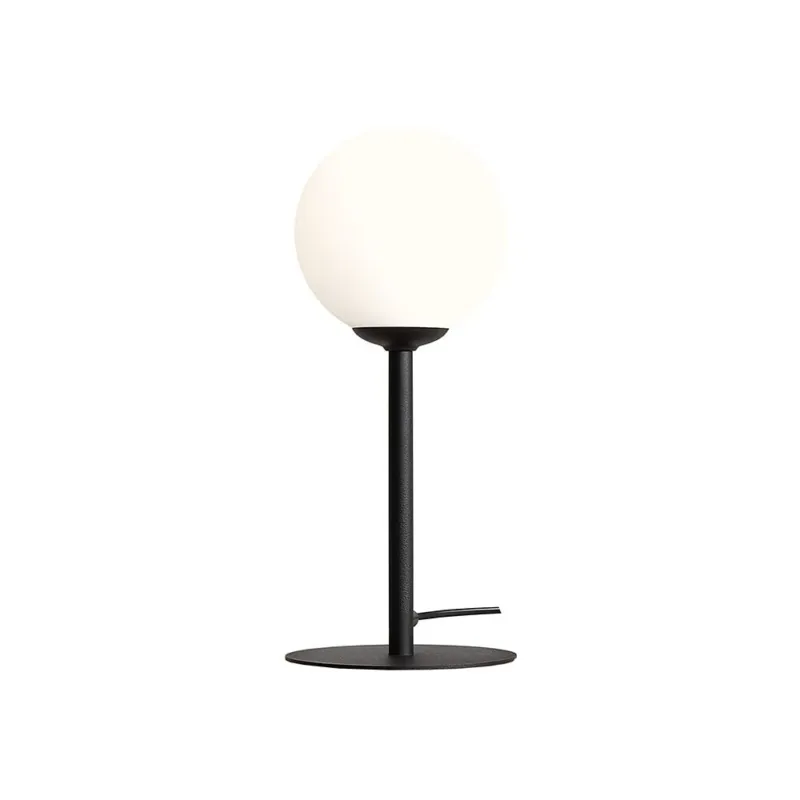Wyjątkowa oferta Lampa stołowa szklana kula Pinne Black biało-czarna Aldex