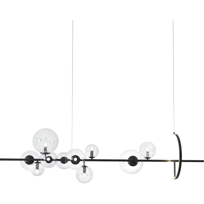 Lampa wisząca szklane kule Orion Long 90 czarna Step Into Design Najlepsza cena