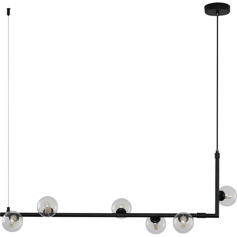 Lampa wisząca szklane kule Simply 90 przezroczysto-czarna Step Into Design Nowość