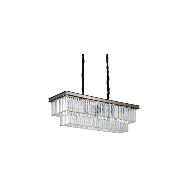 Lampa wisząca kryształowa Sparklce Double 100cm antracytowa Step Into Design Premium