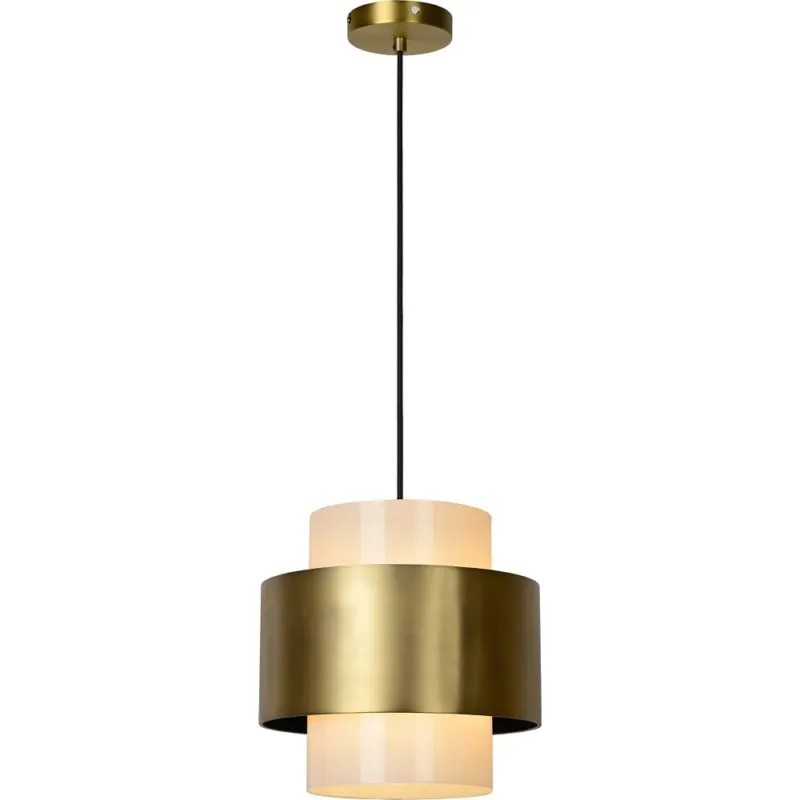 Lampa wisząca szklana glamour Firmin 30 opal/mosiądz Lucide Ograniczona ilość