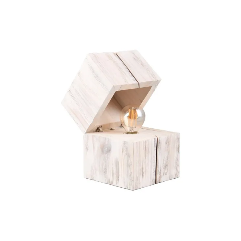 Lampa drewniana na stolik nocny Treasure biała Trio Darmowy zwrot