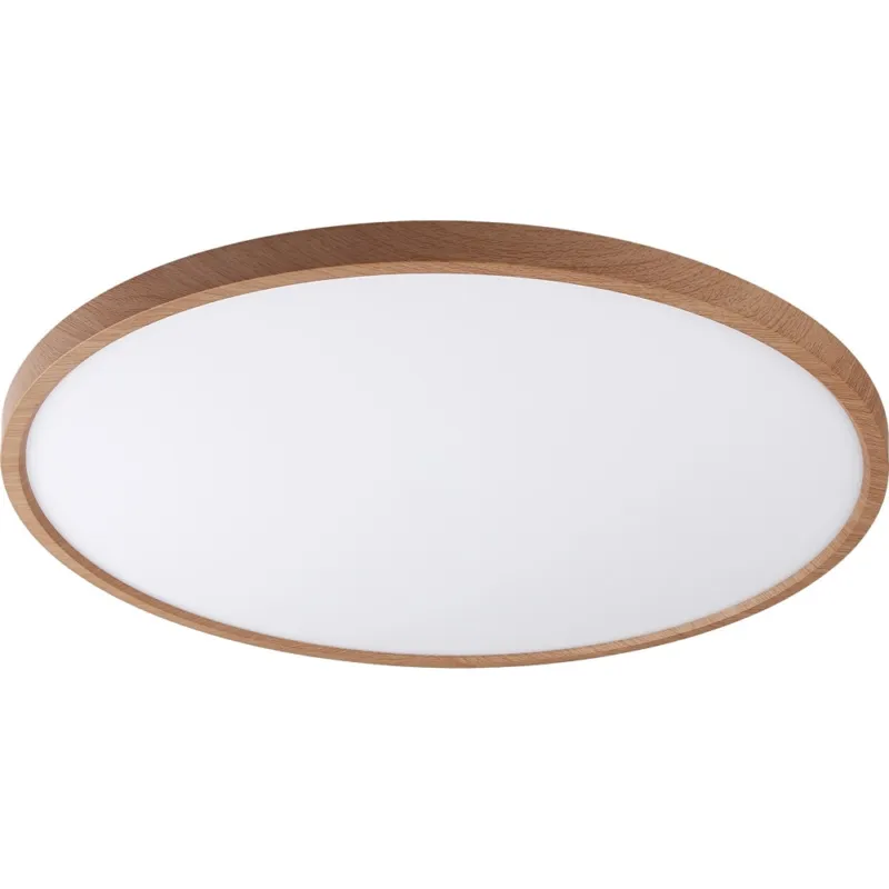 Plafon okrągły skandynawski Cami LED 60cm biały / drewno Zumaline Ograniczona ilość