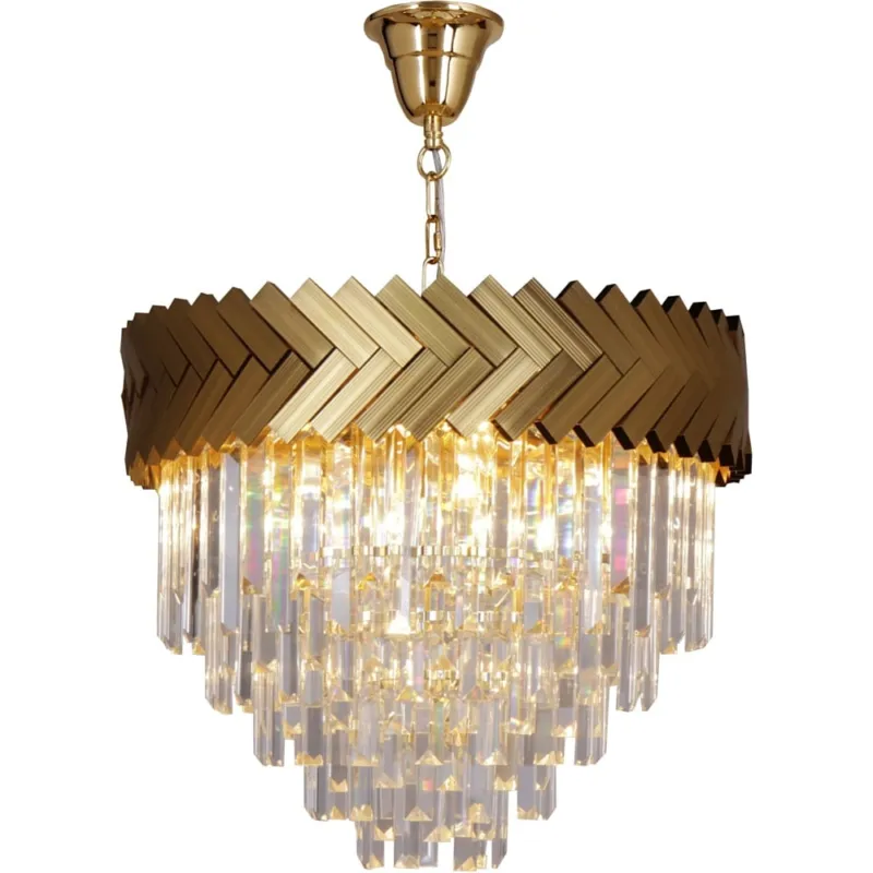 Szybka wysyłka Żyrandol kryształowy glamour Lyon 50cm złoty / przeźroczysty Zumaline