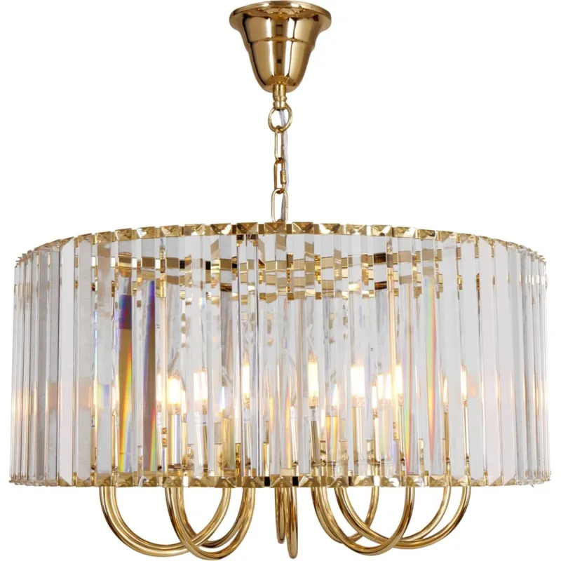 Wyprzedaż Żyrandol kryształowy glamour Paris 60cm złoty / przeźroczysty Zumaline
