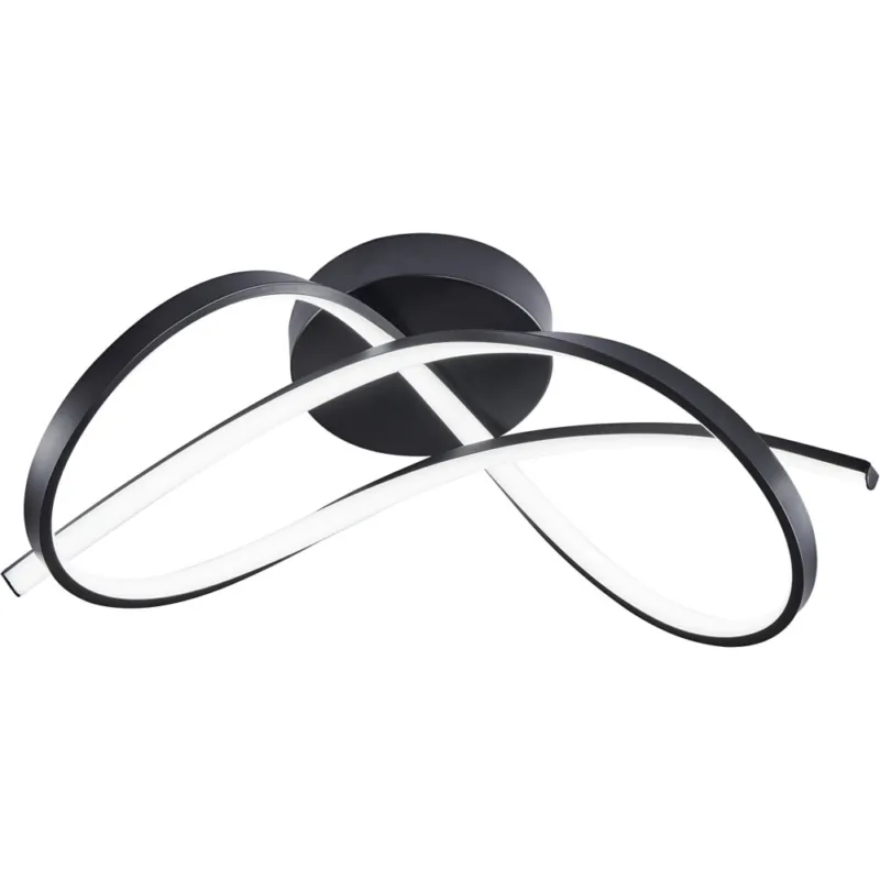 Najlepsza cena Plafon nowoczesny z regulowaną barwą światła Paul LED 49x25,5cm czarny Zumaline