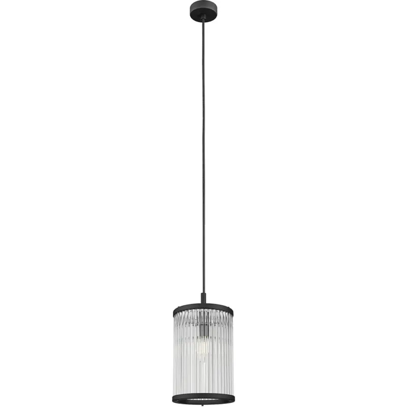 Lampa wisząca szklana hampton Sergio 15cm czarna ZumaLine Promocja