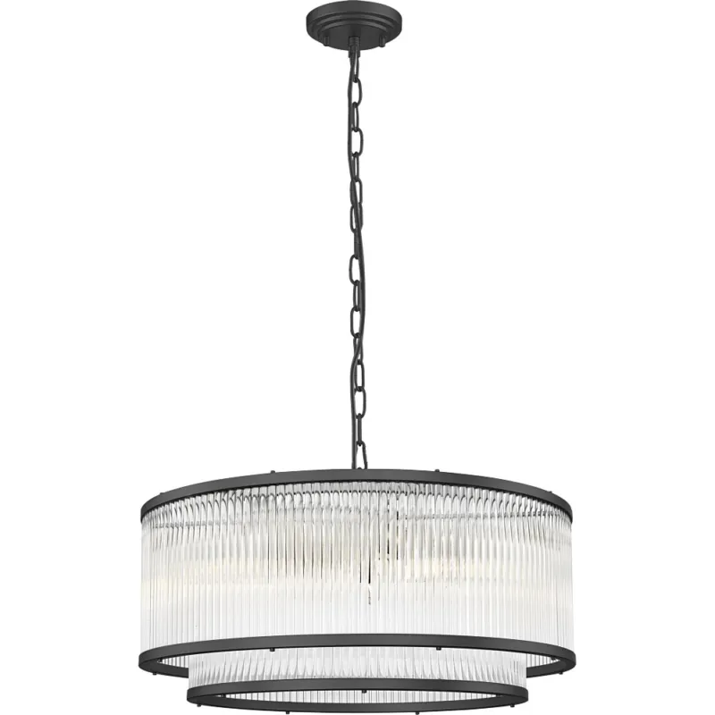 Lampa wisząca szklana hampton Sergio 50,5cm czarna ZumaLine Nie przegap