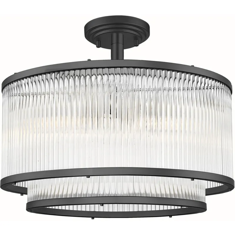 Plafon szklany hampton Sergio 41,5cm czarny ZumaLine Oferta