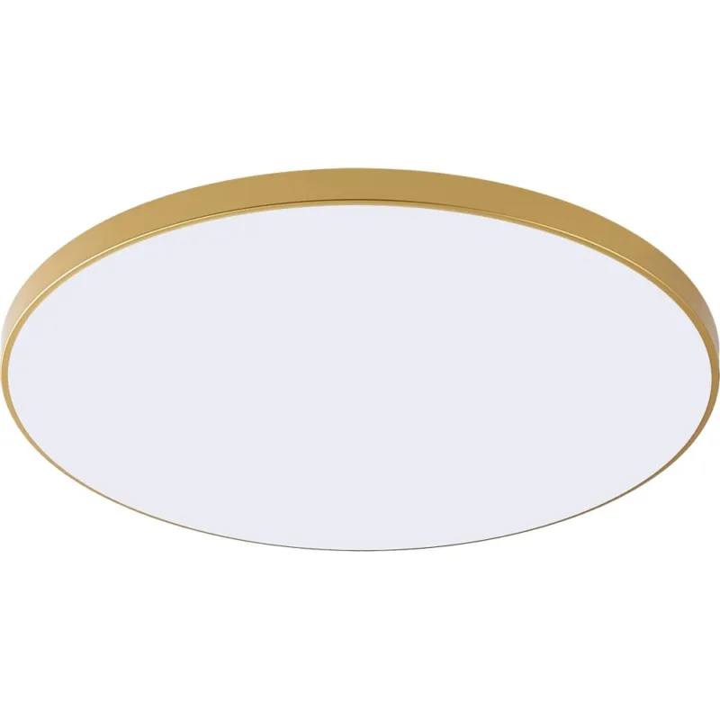 Plafon okrągły minimalistyczny Veri LED 37cm złoty Zumaline Szybka wysyłka