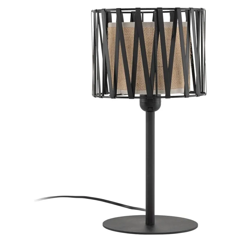 Lampka nocna z abażurem Harmony Nature brązowy / czarny TK Lighting Super okazja