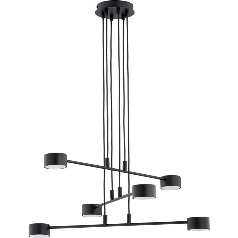 Lampa wisząca 6 punktowa Modus 70cm czarna Emibig Ostatnia szansa