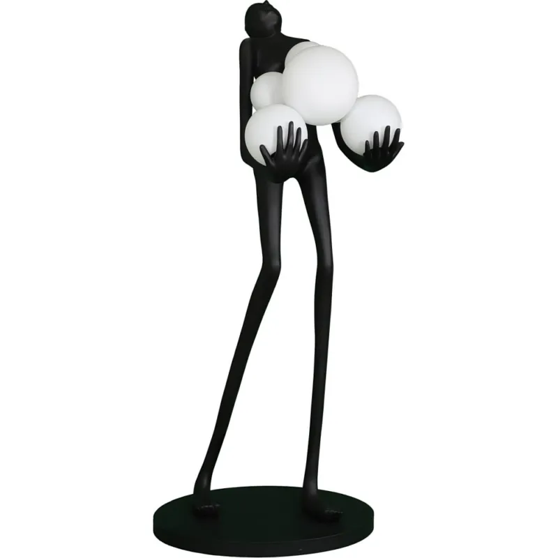 Lampa podłogowa designerska Woman 180cm czarno-biała Step Into Design Nie przegap