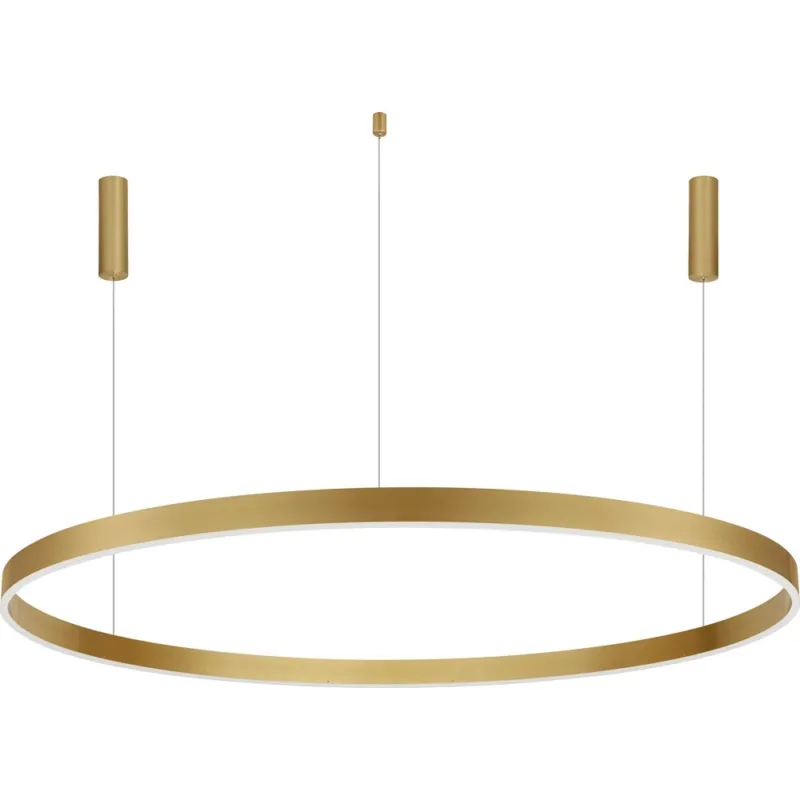 Lampa wisząca okrągła nowoczesna Gemma LED 150cm złoto-mosiężna Dodaj do koszyka