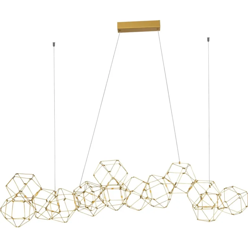 Kup teraz Lampa wisząca nowoczesna podłużna Wento II LED 137x54cm złota