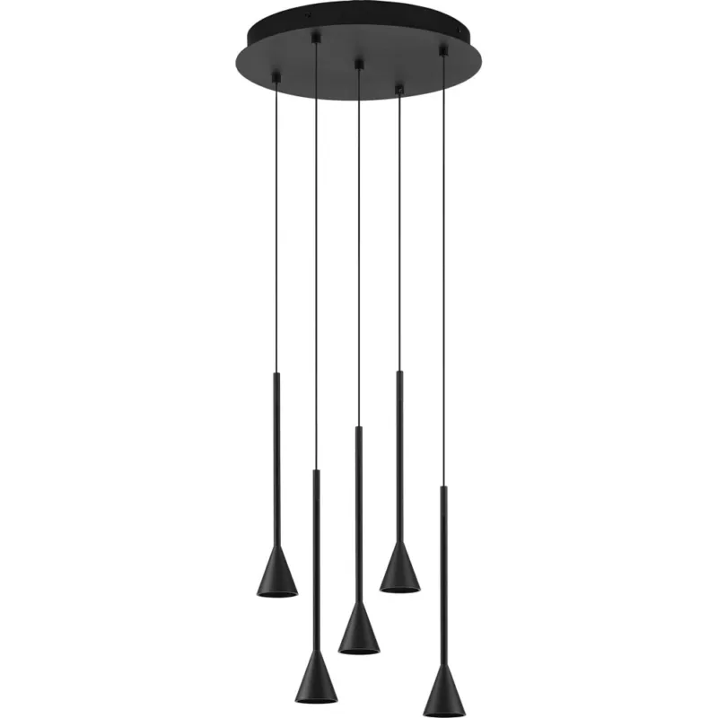 Taniej Lampa wisząca 5 punktowa Loop LED 35,5cm czarna