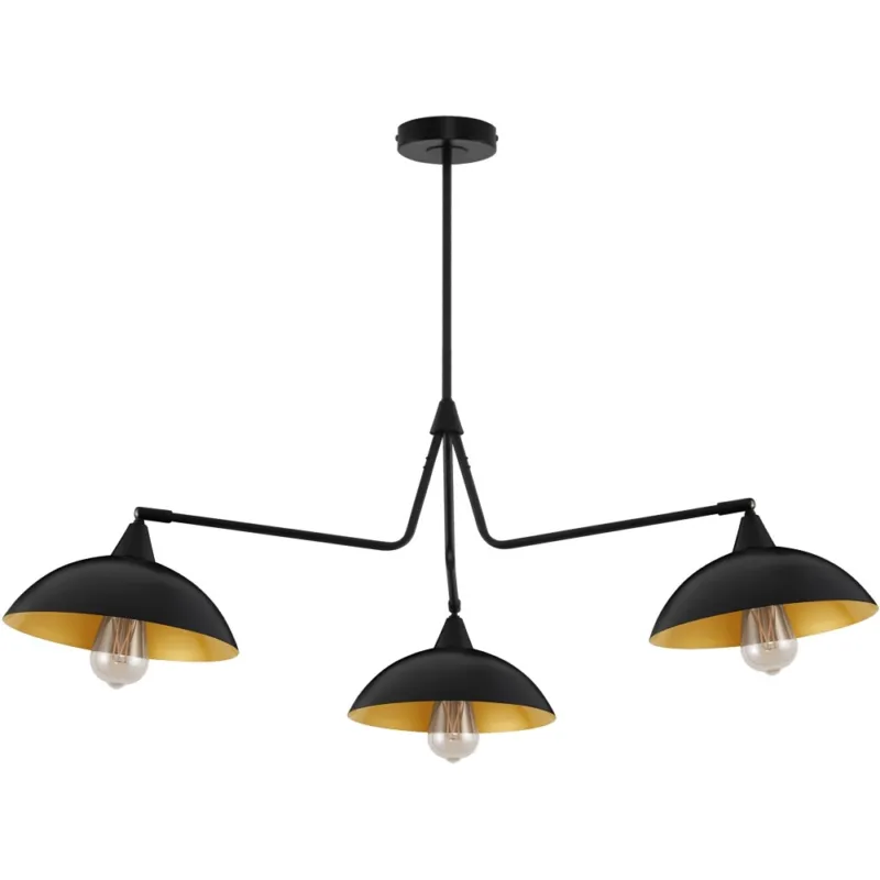 Bezpieczne zakupy Lampa sufitowa na wysięgnikach loft Artemis III czarny / złoty