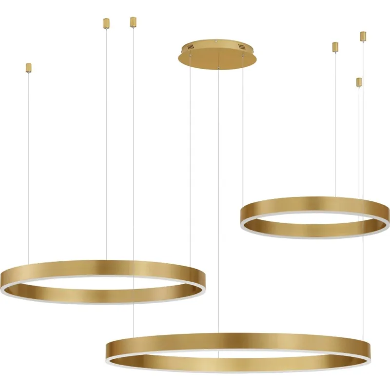 Darmowy zwrot Lampa wisząca nowoczesna Gemma LED 60-100cm złoto-mosiężna