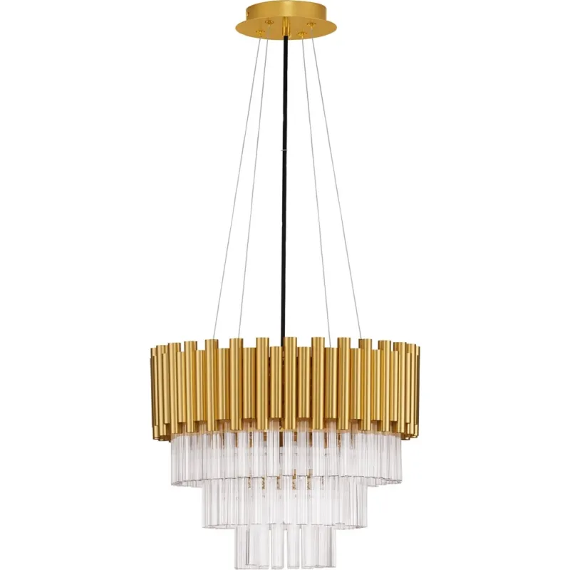 Ekspresowa dostawa Żyrandol wiszący kryształowy glamour Solinero 40cm zloty