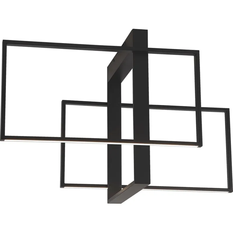 Plafon nowoczesny Gader 70cm LED czarny piaskowy Kup teraz