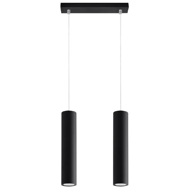 Kup teraz Lampa wisząca Chios 2 na czarnej stalowej listwie