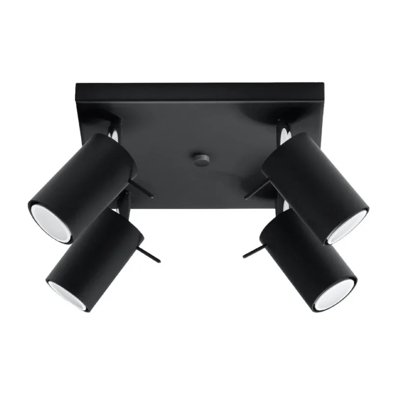 Popularny Czarna lampa sufitowa Arte 4 w nowoczesnym stylu