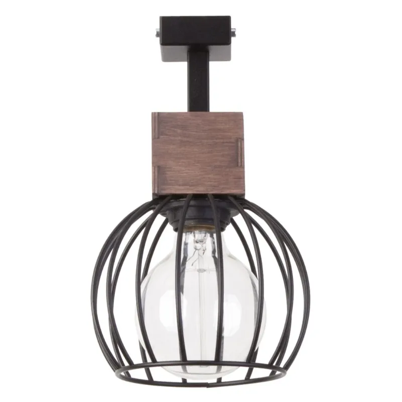 Ograniczona ilość Pojedyncza lampa sufitowa Darren z drucianym kloszem