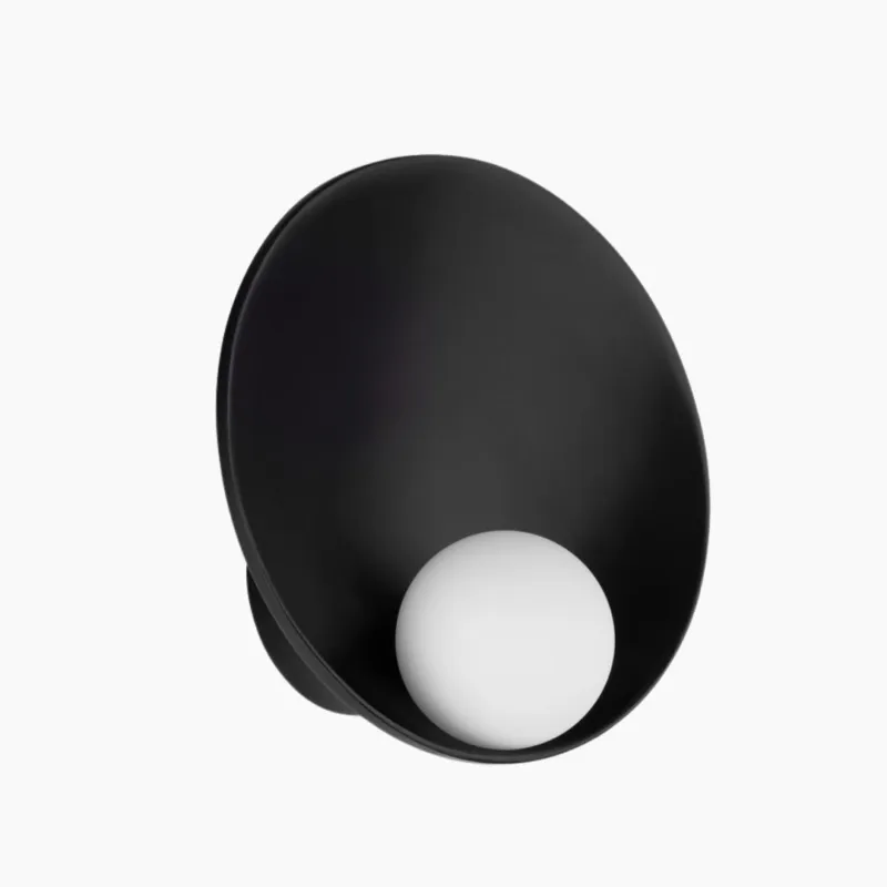 Tani Minimalistyczna lampa ścienna Carde w czarnym kolorze